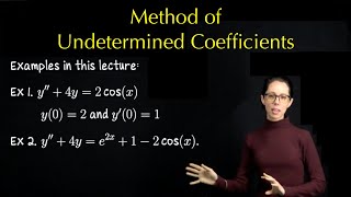 Method of Undetermined Coefficients 3, examples with trigonometric forcing