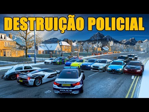 The biggest police destruction in Forza! - Forza Horizon 4 - Gameplay
