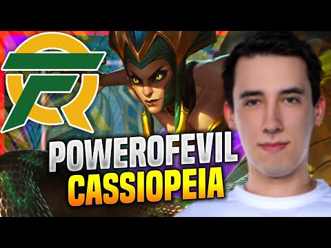 WHEN POWEROFEVIL PICKS CASSIOPEIA! - FLY PowerOfEvil Plays Cassiopeia MID vs Lucian! | Challenger TV