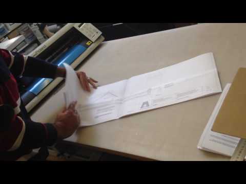 How to fold A1 plans to A4 for Binding