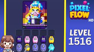 Pixel Flow Level 1516 Solution Walkthrough
