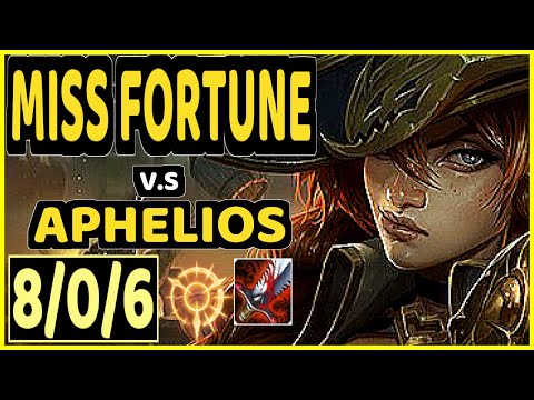 CODY SUN (MISS FORTUNE) vs APHELIOS - 8/0/6 KDA BOTTOM ADC CHALLENGER GAMEPLAY - NA