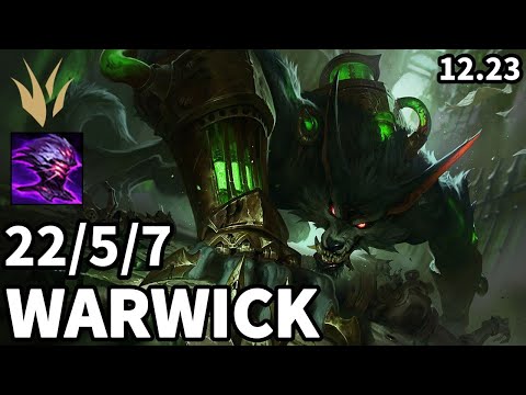 Warwick Jungle vs Shaco - EUW Master | Patch 12.23