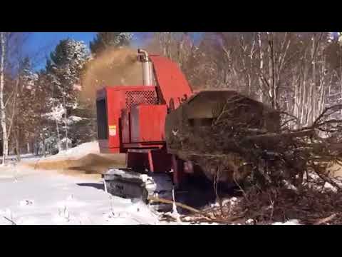 Chipping trees and logging slash!