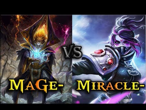 Dota 2 - Miracle [Templar Assassin ] vs MagE- [Invoker] - Intense game