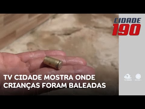 Equipe de reportagem da TV Cidade mostra o local onde crianças foram baleadas | Cidade 190