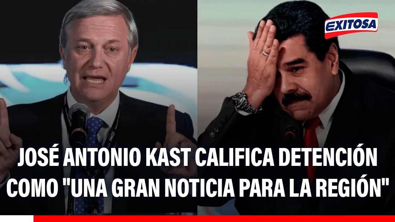 🔴🔵 Capturan a Nicolás Maduro: Antonio Kast califica detención como "una gran noticia para la región"