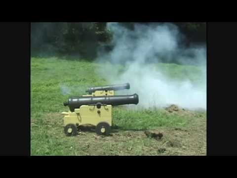 18th Century Naval Artillery 3-Pounder Cannon Live Fire