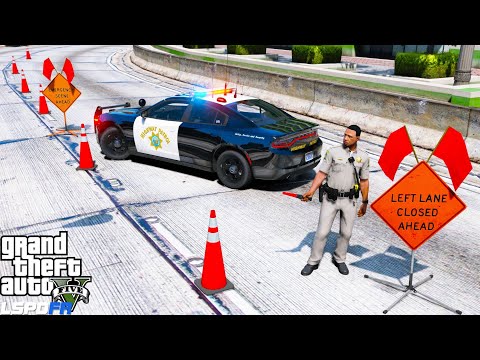 California Highway Patrol Traffic Break & Accident Scene Control - GTA 5 LSPDFR