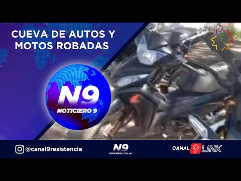 CUEVA DE AUTOS Y MOTOS ROBADAS - NOTICIERO 9