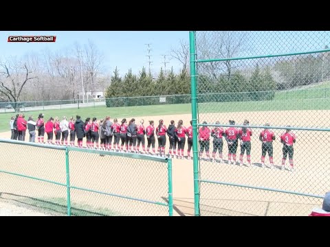 Carthage Softball vs. Millikin Game 1 2021_4_25