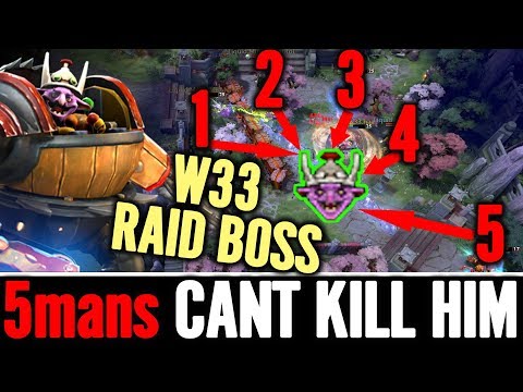W33 Raidboss 1 vs 5 with Timbersaw = AUTO WIN Dota 2