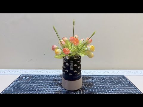 Simple Tricks !! Unique Crafts from Balloon And Used Jar !! Amazing Flower Vase Decoration Ideas