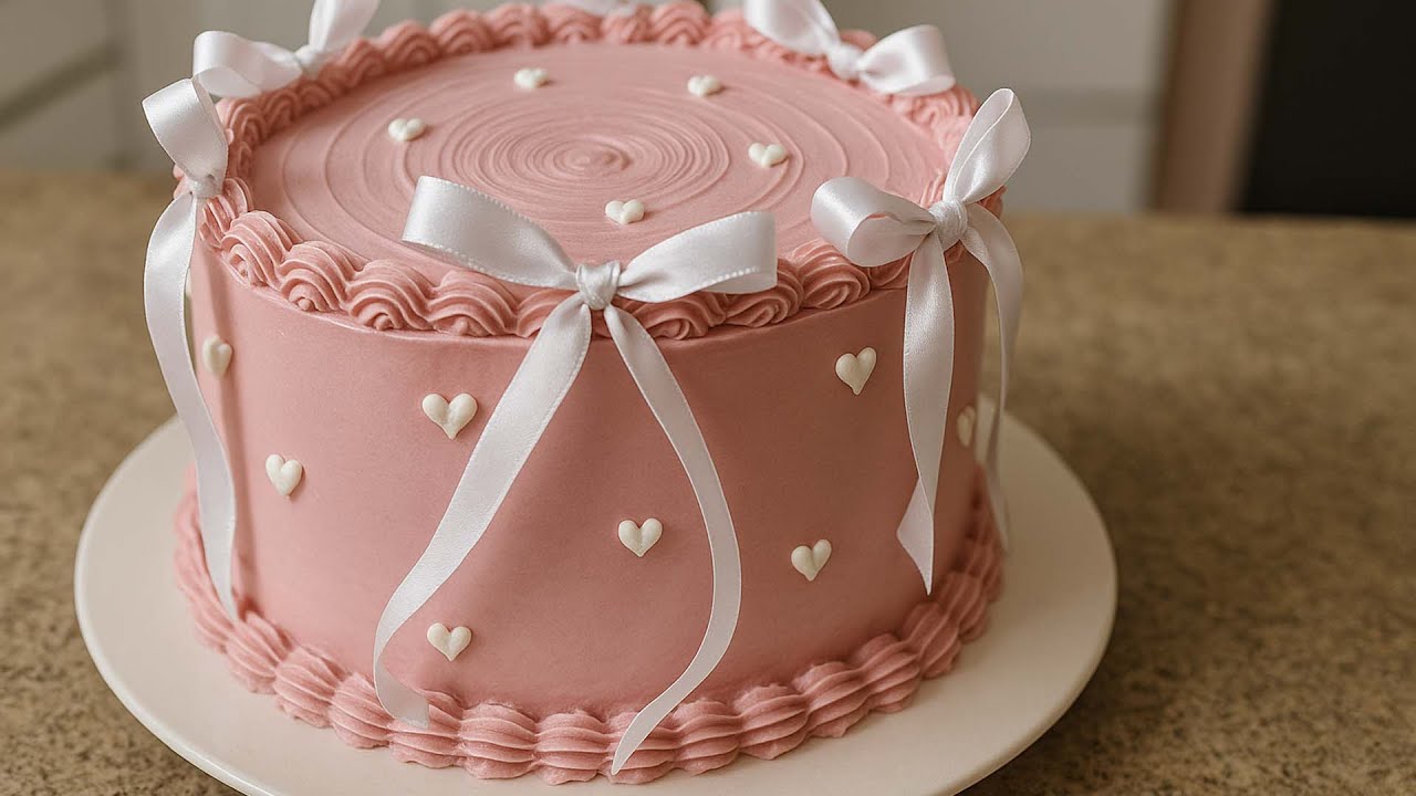 VINTAGE CAKE WITH SATIN BOWS @PARISCAKEDESIGNER