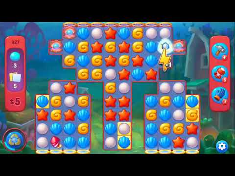 Fishdom. 927 hard level no boosters. 14 moves.