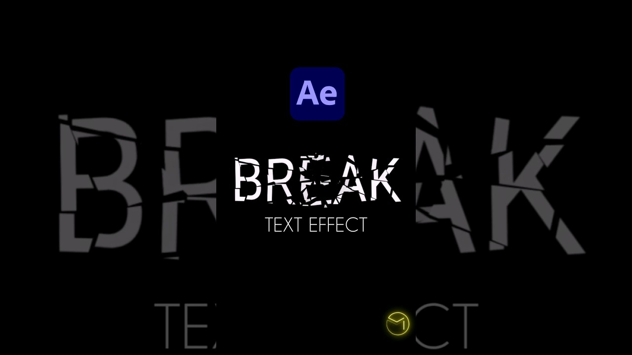 Break text effect adobe after effects tutorial 2024 #vfx