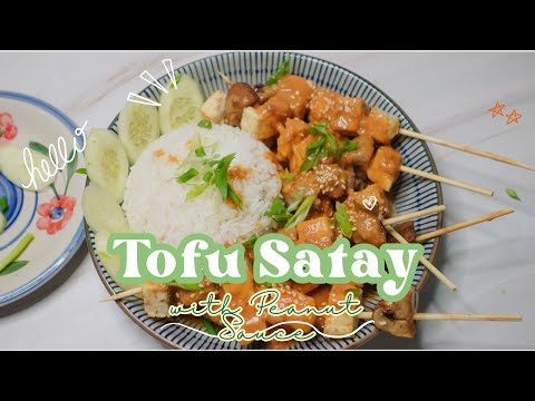 Thai Tofu Satay with Peanut Sauce  🍢 🥜