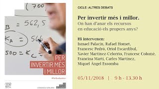 Per invertir més i millor. On han d’anar els recursos en educació els propers anys?