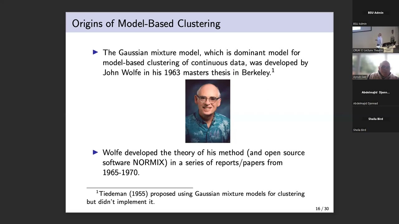 “Model-based clustering with applications”