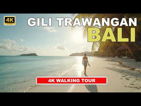 🇮🇩 Gili Trawangan 4K Island Walk | Slow Travel, Beaches & Tropical Vibes