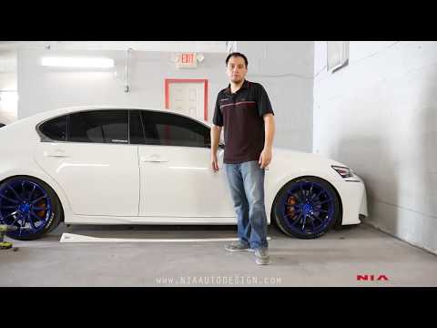 Lexus GS350 2013-17 NIA side skirts splitter lip body kit installation DIY.
