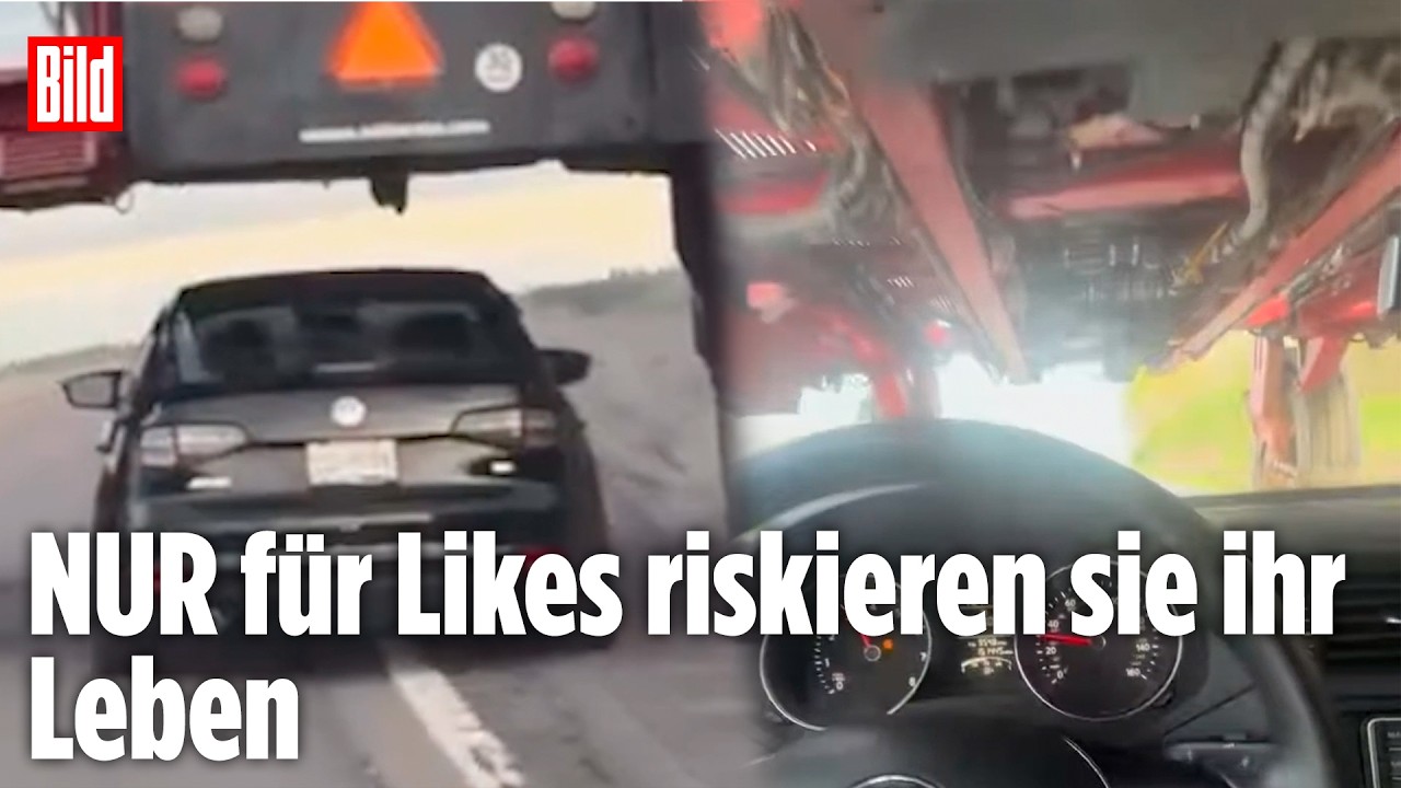 US-Raser fahren unter Landmaschine – dieser Stunt macht fassungslos!