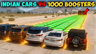 Indian Cars Vs 1000 Speed Boosters Crash Test in GTA 5 – Ultimate Front Impact Challenge!