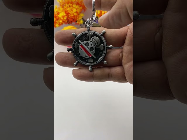 ميدالية شعار قراصنة قبعة القش 360 درجة فضي