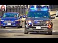 Transit Police Ford Interceptor Responding Lights and Siren - MBTA