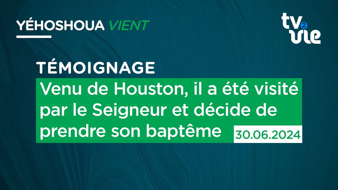 Thumbnail of video: Témoignage : Venu de Houston, il a été visité par le Seigneur et décide de prendre son baptême