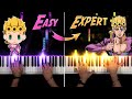 Giorno's Theme | EASY to EXPERT But...