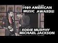 MICHAEL JACKSON 1989 AMERICAN MUSIC AWARDS EDDIE MURPHY PRESENTS AWARDS