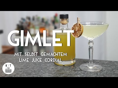 Gimlet Cocktail - with homemade lime juice cordial