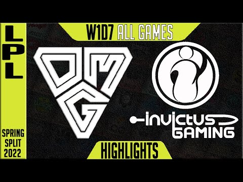 OMG vs IG Highlights ALL GAMES | LPL Spring 2022 W1D7 | Oh My God vs Invictus Gaming