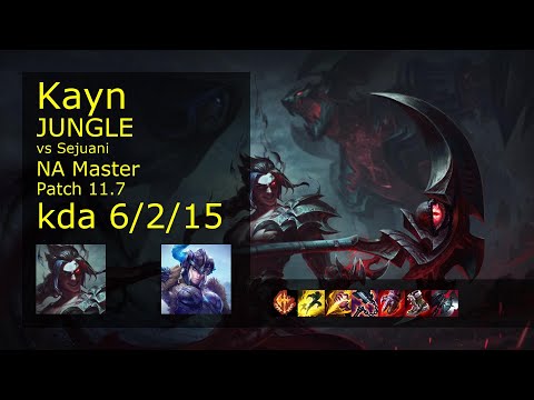 Kayn vs Sejuani Jungle - NA Master 6/2/15 Patch 11.7 Gameplay