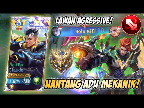 HAHA KOCAK! BERKALI KALI PENGEN SOLO KILL GW! MALAH DIA YANG MATI!🤣 | TOP GLOBAL CLAUDE - MLBB