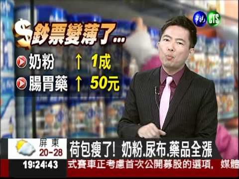 荷包瘦了! 奶粉.尿布.藥品全漲