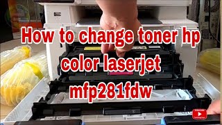 How to change toner hp color laserjet mfp281fdw [ Technology News ]