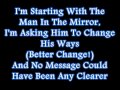 Michael Jackson - Man In The Mirror (Lyrics ...
