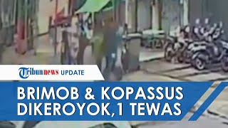 Rekaman CCTV Detik-detik Diduga Anggota Brimob dan Kopassus Dikeroyok hingga Satu Korban Tewas