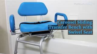 Carousel Premium Sliding Transfer Bench with Swivel Seat