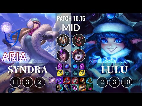 CGA Aria Syndra vs Lulu Mid - KR Patch 10.15