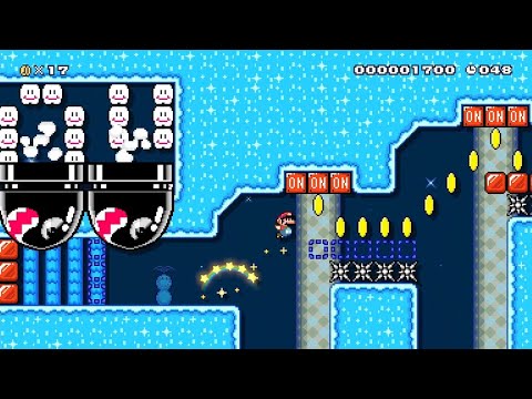 Super Mario Maker 2 - Speedrun x Keeprun雪山のダブルランリミックス! by ポケマリオ(・・# - No Commentary