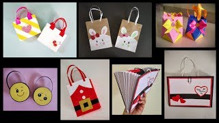 6 Quick and Easy Paper Bags | DIY | Art and Craft | Gift Bags