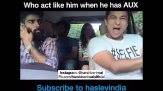 Harsh beniwal dancing on car