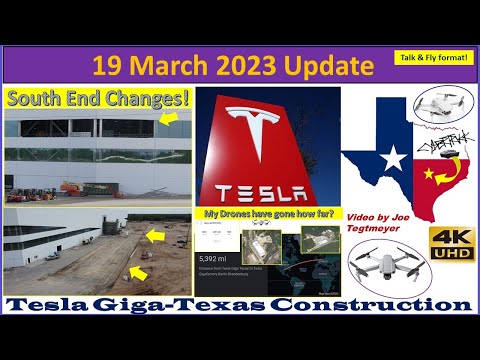 S Window & Road removal! Bridge Crane Test & Die Shop Walls! 19 Mar 2023 Giga Texas Update (11:35AM)