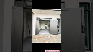 ชุดประตูบานเปิดคู่แม่ลูก บานทึบ พร้อมช่องแสง