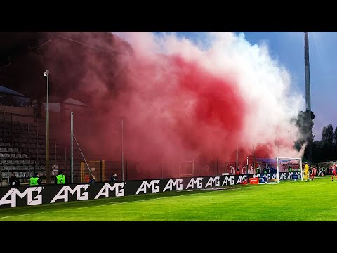 Oprawa kibiców Widzewa Łódź w Legnicy | 08.05.2023