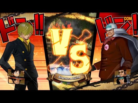 ONE PIECE : BURNING BLOOD│ Sanji - Luffy - Ace Vs. Akainu - Kizaru - Aokiji
