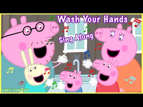 Wash Your Hands SING ALONG with Peppa Pig | Sing with Peppa Pig | Pixi Quest |